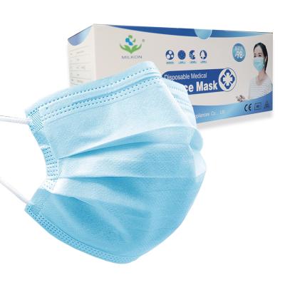 China Disposable Wholesale 3ply Face Mask Surgical Op Doctor Use Disposable 3 Layer Face Mask 3Ply Face Mask Medical Hygienic Earloop Face Masks for sale