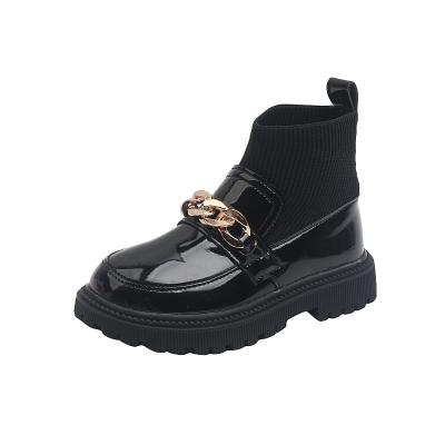 China 2021 High Sock Massage Girls Metal Shoes Children Stylish Shoes Chain Boots Children's Girls Casual Shoes for sale