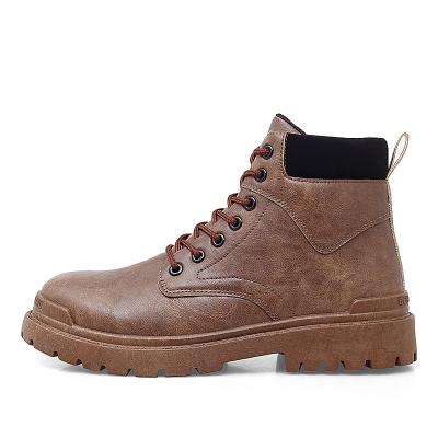 China Luxury PU Leather Martin Massage Boots Wholesale Rubber Men's Work Fashion Outdoor Hike Boots for sale