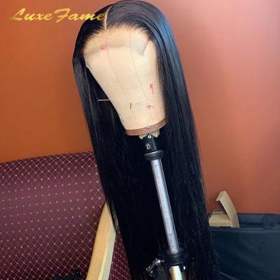 China Best Selling Brazilian Braided Loose Wave Full Lace Human Wig, 30inch Brazilian Remy Hair Loose Wave Lace Wig, Luxury Wavy Highlight Lace Wig for sale