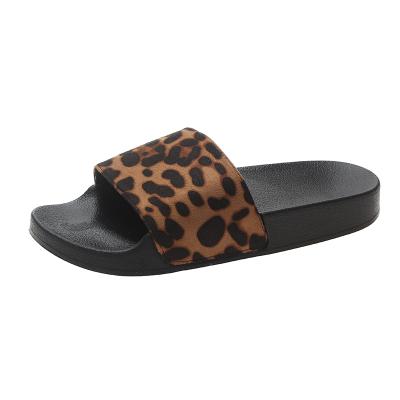 China CUSHIONING Design Shoes Lady Slide Sandal Made Leopard Printed Logo Custom Slipper For Women for sale