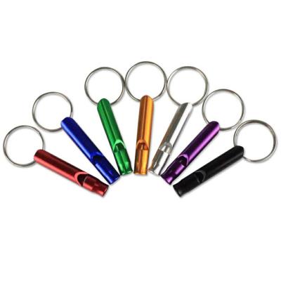 China Cool Wholesale 2022 Fashion Hot Creative Alloy Mini Whistle Keychain Colorful Personalized Key Chain For Travel RTS Companion for sale