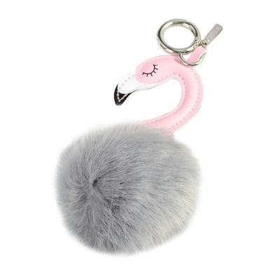 China Cool 2022 hot fashion cartoon swan wool ball wool ball car key chain creative colorful personalized pendant key chain wholesale for woman RTS for sale