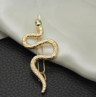 China Simple western plain hot sale hair pins clips love cute alloy snake hairpins for women 2021 fashion wholesale for sale