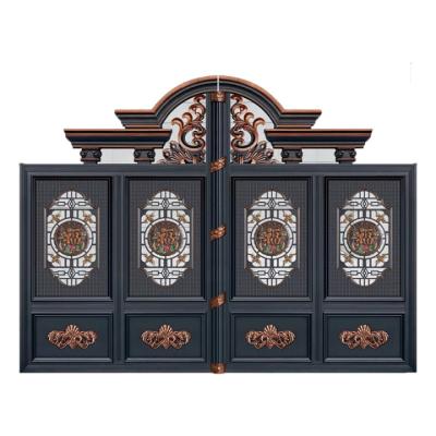 China Modern European Style Powder Coated Court Door Complex Colors Courtyard Doors Top Quality Complex Courtyard Doors for sale