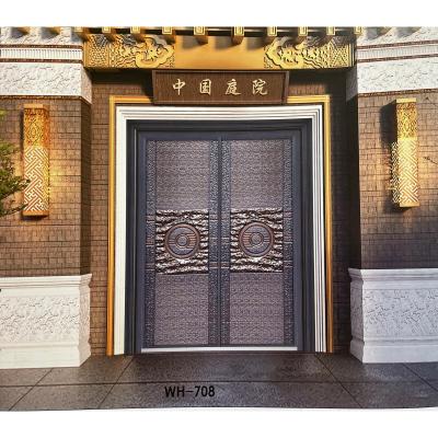 China Modern Customizable Residential Aluminum Security Door Model Modern Design Exterior Security Door for sale