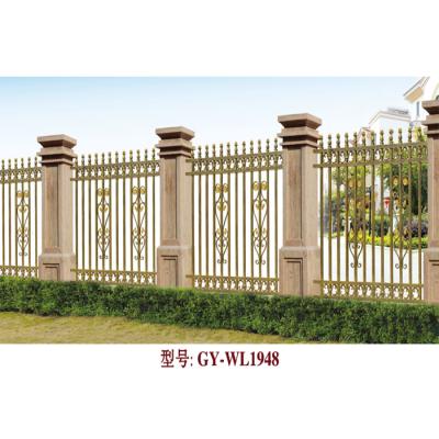 China Modern White Gold Plated Cast Aluminum Stair Railing Design For Villa for sale