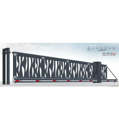 China Durable Outdoor Electric Treament Aluminum Alloy Sliding Gate Design For Campus for sale