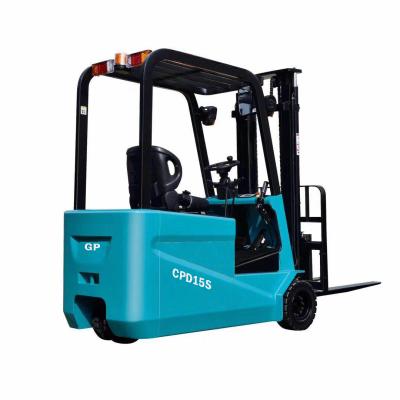 Cina Small Hotels 1.5ton Radius Three Wheel Revolving Forklift 1.8 Ton Electric Warehouse Forklift in vendita