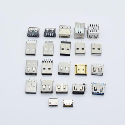 China IT/Audio/Vidio/Telecom/LED equipment. Factory Outlet Double Stack Vertical PCB USB Socket Connector Instock for sale