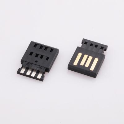 China USB 2.0 Type A 4 Pin Plug Connector Male Plug With Black Plastic Cover Na for sale