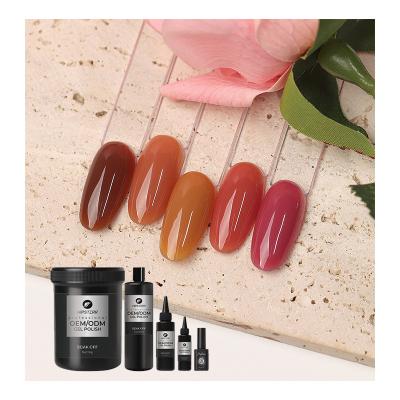 China Crueltyfree Free Sample Hard Rubber Base Gel Polish private label wholesales price 42 colors Rose rubber base gel Nail Polish for sale