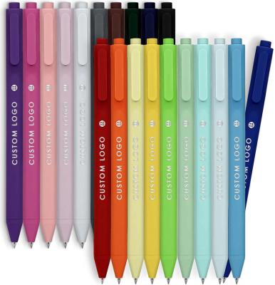 China Promotional Candy Gray Light Color Gel Pen Logo Printing Station Hot Sell Glitter and Soft Rubber Outdoor Ball Options Notebook Pen for sale