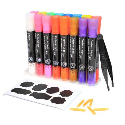 China Colored PP Chalk Marker Pen High Quality Colors Fine Tip Chalk Marker Pens For Drawing Blackboard for sale