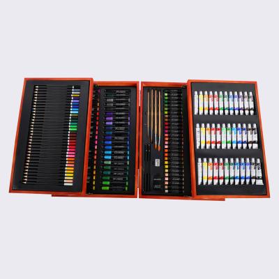 China Morden Drawing Best Quality Adult Drawing Art Set Wooden Box Painting Art Set Drawing Art Set Kit Factory Directly Provide 175pcs for sale