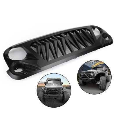 China Areyourshop Matte Black ABS Front Grille Shark Grille For Wrangler JK JKU & 2007-2018 Unlimited for sale