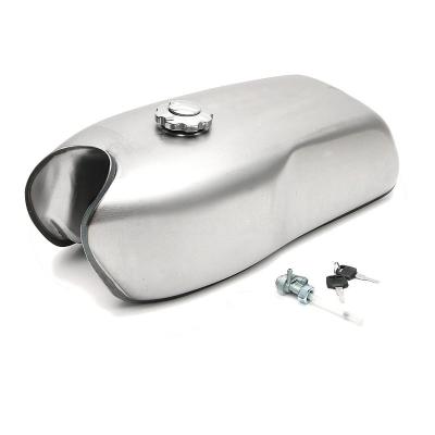 China Areyourshop 9L/2.4 Gallon Gas Fuel Tank + Cover Steel Switch/Cover/Keys For Cafe Racer For Honda For Yamaha for sale