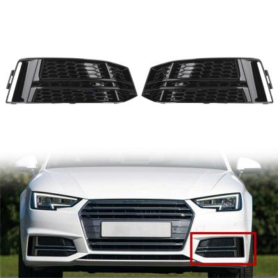 China Areyourshop ABS Black Front Bumper Grille Fog Light Cover Grill For AUDI A4 B9 S-LINE 2016 2017 2018 for sale