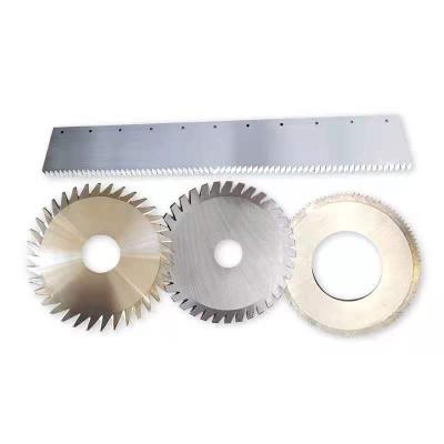 China Garment Shops Packaging Machine Blade PVC Cling Film Cutter Blade Serrated Knives for sale