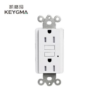 China Slim Design With Smaller Size Keygma 15Amp Gfci Outlet Led Receptacle Breaker Price for sale