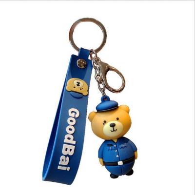 China Custom Anime Comics Figure 3D PVC Rubber Keychain Cute Key Chain Rubber Key Chain for sale