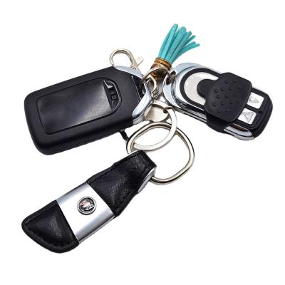 China Wholesale Genuine Leather Auto Genuine Leather Car Key Holder Car Logo Keyring PU Sublimation Souvenir Key Chain Custom Keychains for sale