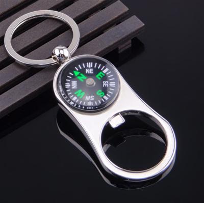 China Hot Style Customized Nautical Key Chain Compass Bottle Opener Metal Custom Bottle Opener for sale