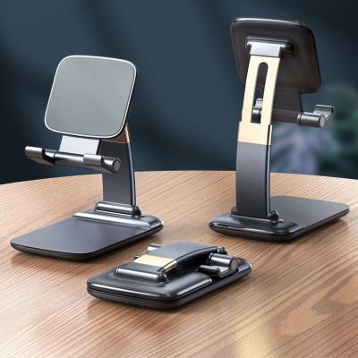 China Adjustable Foldable Desktop Phone Holder Stand For Xiaomi iPad iPhone 12 Gravity Cell Smartphone Desk Stand Metal Adjustable Table for sale