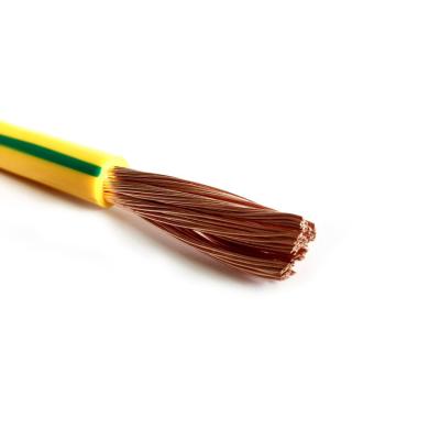 China Underground Wholesale 35mm2 50mm2 70mm2 Yellow Green Copper PVC Insulated Earth Ground Cable for sale