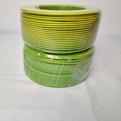 China Underground Hot Sale Copper Conductor Single Core 6 10 16 25 35 50 70 95 Mm PVC Yellow And Green Copper Cable Earth Ground Wire for sale