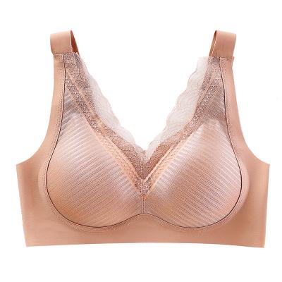 China Pregnant Women Japanese Seamless Underwear Lace Bra Anti Gravity Big Chest Shows Small Women Bra for sale