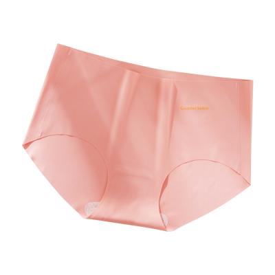 China 2021 New High-waist traceless women's silk underwear hip underwear girls lifting ice briefs breathable underwear for sale