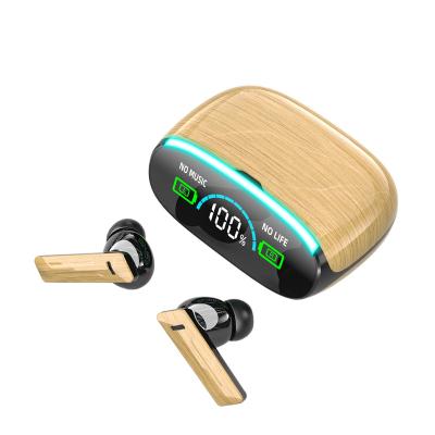 China 2023 New Model M46 5.2 Delay Wooden Grain Low Delay In-Ear Private Sport Noise Reduction Sustainable Headphones for sale