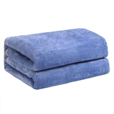 China Hotel Flannel Fast Heat Blanket Double Control Intelligent Thermostat Electric portable heated  Blanket for sale