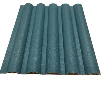 China Modern wainscoting fiberglass semicircle grill decorativ3d dark blue bamboo bamboo timber fluted cladding for sale