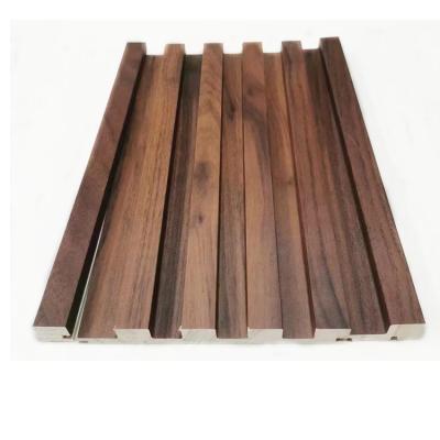 China Modern Plant Decor PVC Wall Decor Indoor Panels Chart Walnut Home Decor Solid Wood Grill for sale