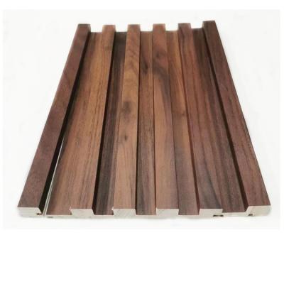 China Modern Wall Decor Walnut Chart Panels Solid Wood PVC Wall Panel wpc Decking Flooring for sale