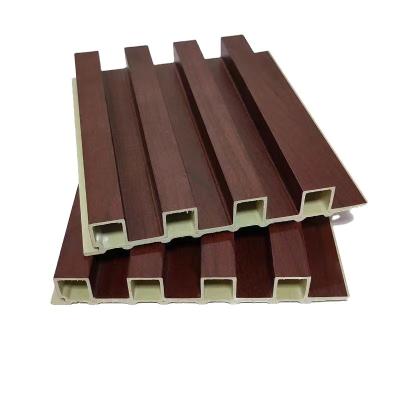 China Modern Wall Panel For Interior Design 160*25 Pure Materials Grill Waterproof Core Fluted Milan Cherry for sale