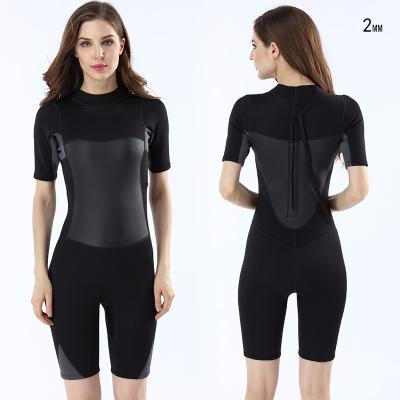 China 2mm Women Neoprene Antibacterial Wetsuit Small One Piece Wetsuit Swimwear Diving Suit for sale