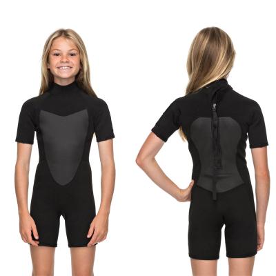 China WetSuit Snorkeling Diving Suit 2MM Neoprene Youth Antibacterial Kids Wetsuit Short Sleeve Surfing Diving Wetsuit for sale