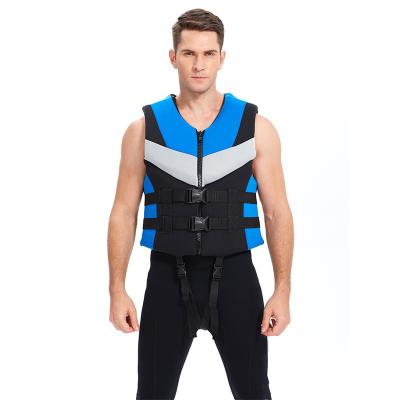 China Reusable Neoprene Life Jacket Buoyancy Vest Men Adult Swimming Life Vest Floats Suit For Flood Disaster for sale