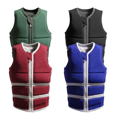 China Marine Lifesaving Customized Life Vest Neoprene Wakeboard Vest High Quality Swimming Surfing Life Vest For Adults for sale