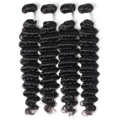 China 100% Virgin Hair Bundles Deep Waves Natural Color Human Virgin Hair Quality Brazilian Wig Knit 8A for sale