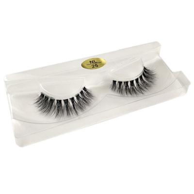 China Attractive short natural nude false eyelashes, 3D mink hair, manual transparent stem simulation false eyelashes for sale