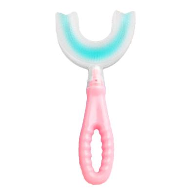 China Non-disposable new children's manual detergent U-shaped oral baby oral toothbrush for sale