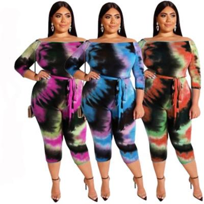 China Anti-wrinkle Women Clothing African Plus Size Floral Printed Jumpsuit for sale