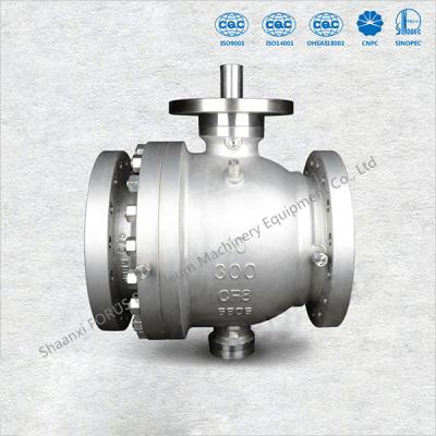 Κίνα Cast Steel Trunnion Metal Seated Ball Valve Design Self Cavity Pressure Relief προς πώληση