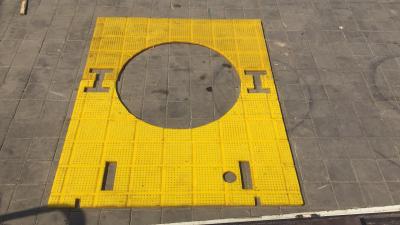 China Polyurethane Anti Slip Mat for 37 1/2 inch Rotary Table Drilling Rig 30MM Thickness Yellow Colour 2200MM*1800MM for sale