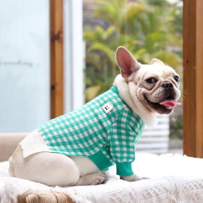 China Autumn And Winter Pet Small Sustainable Luxury Dog Sweater Pet Brand Three-color Fashionable Christmas Sweater for sale