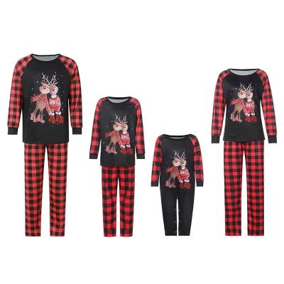 China European and American Family Print Christmas Matching Mommy and Me Pajamas Compressed Hot Selling Suit Parent-child Outfits for sale